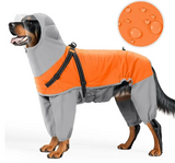 Wan Talk Dog Orange Raincoat for Dogs with Hood, Size 3XL