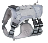 Nylon Heavy Duty Dog Tactical Vest size M Grey