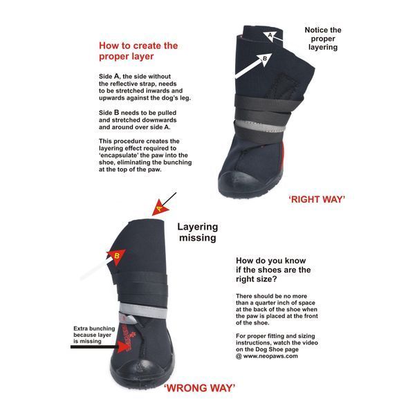 Зимние ботинки для собак Neo Paws High Performance Neoprene Black размер M 786459 фото